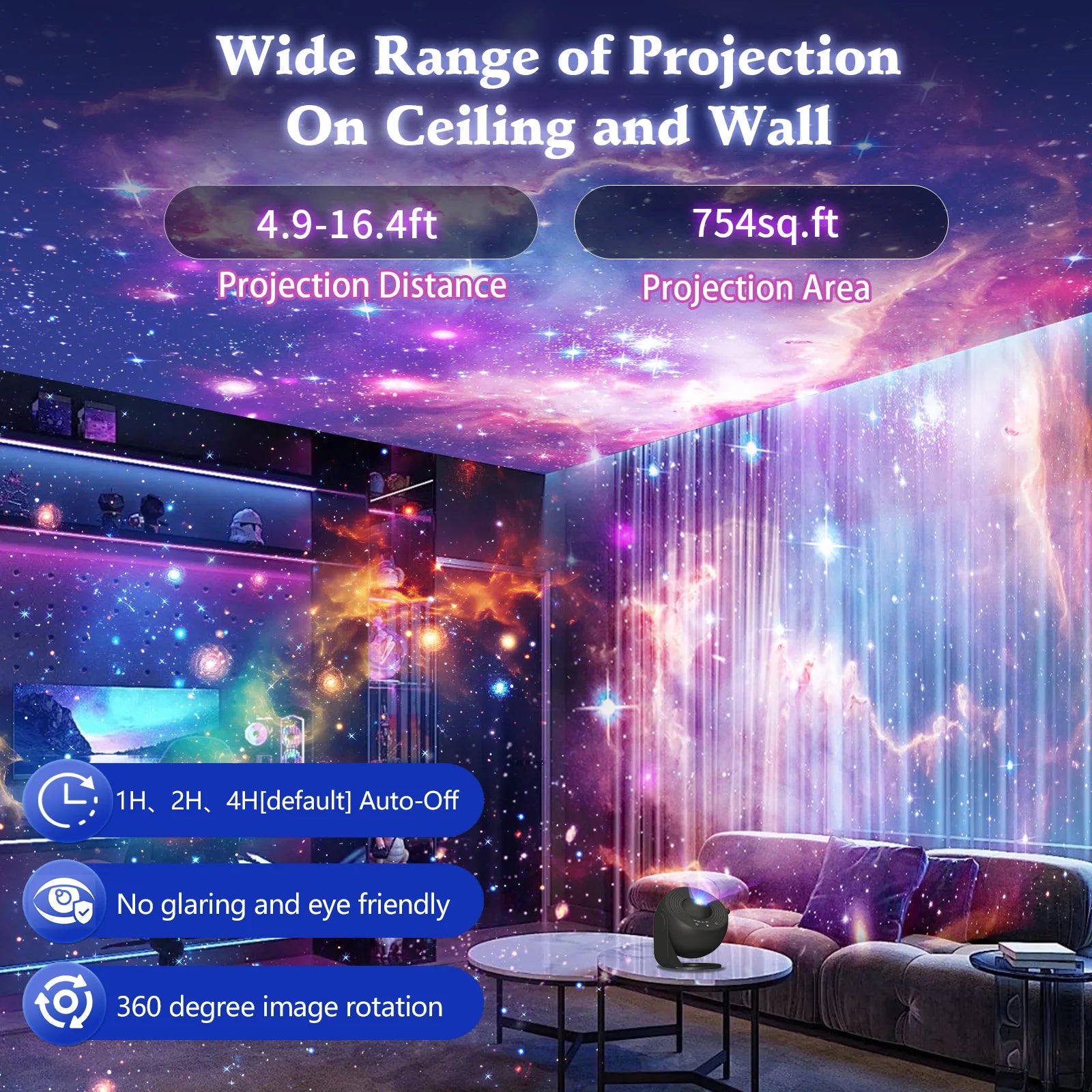 Planetarium Projector for Bedroom, 13 in 1 Star Projector Light
