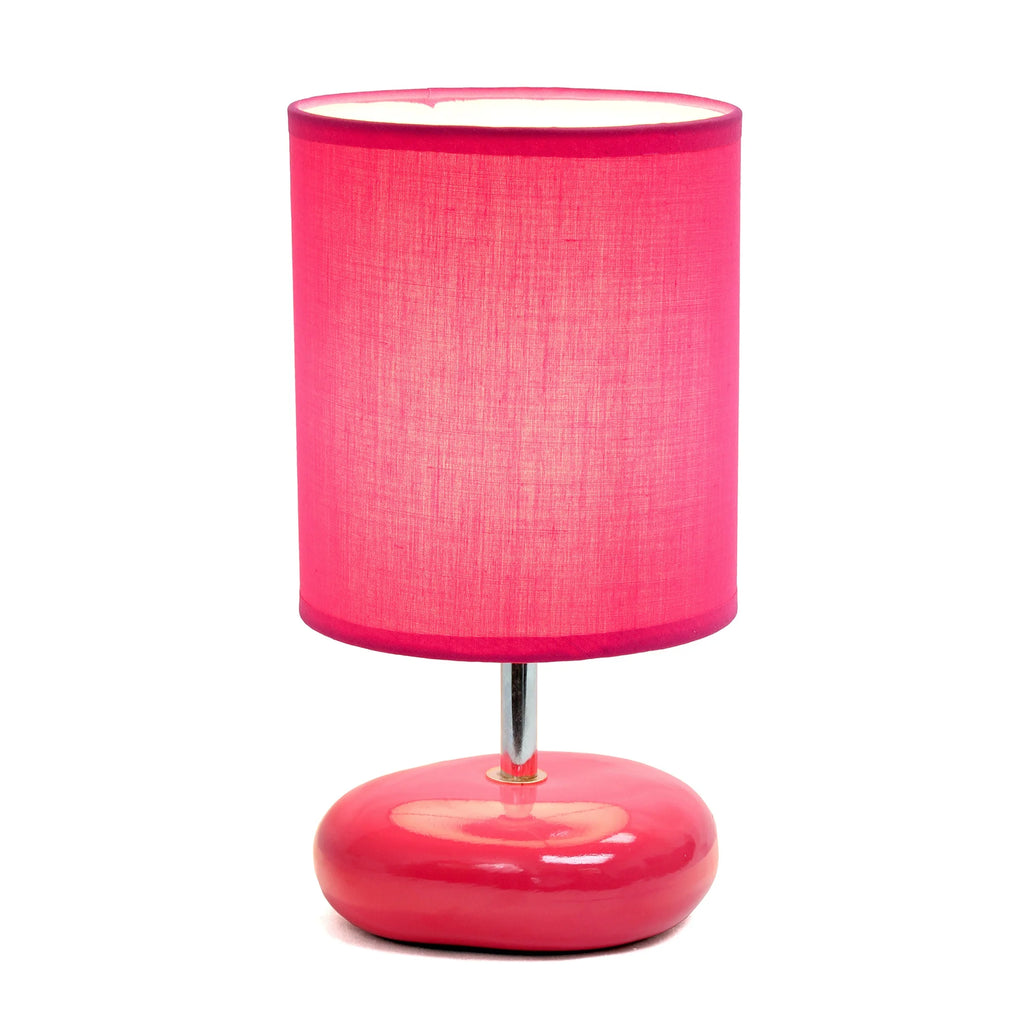 TD Creekwood Home Traditional Mini Round Rock Table Lamp for Nursery Study Office Living Room Versatile Bookshelf Nightstand