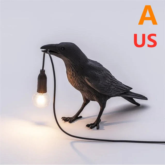FCJ Creative Auspicious Bird Resin Wall Lamp Decoration Elegant Desk Lamps