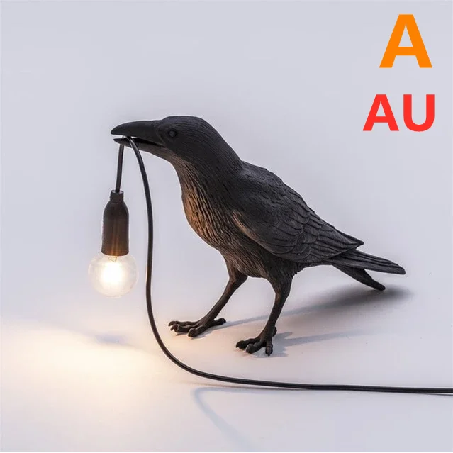 FCJ Creative Auspicious Bird Resin Wall Lamp Decoration Elegant Desk Lamps