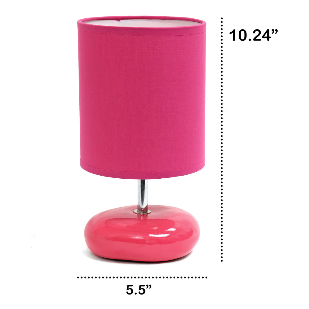 TD Creekwood Home Traditional Mini Round Rock Table Lamp for Nursery Study Office Living Room Versatile Bookshelf Nightstand