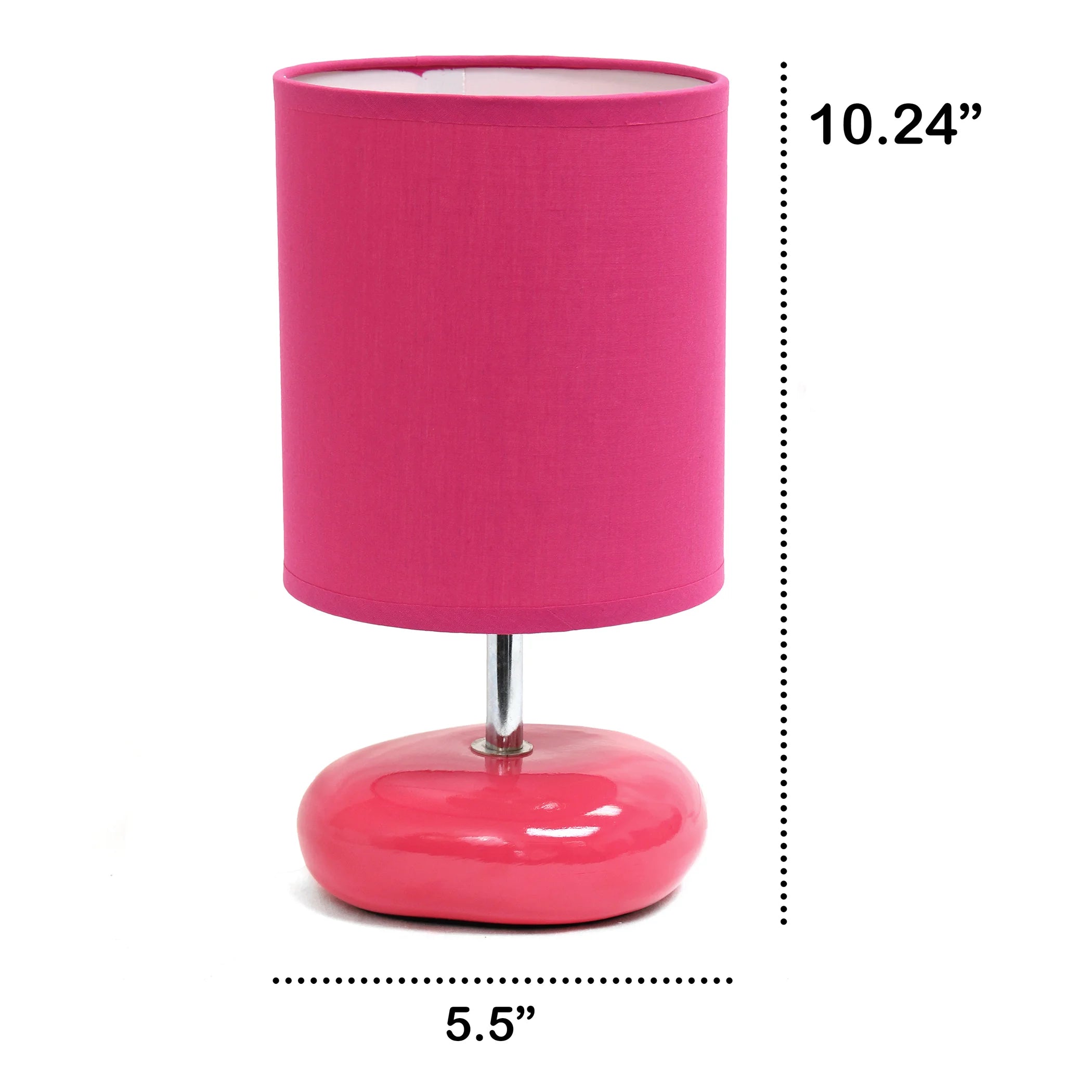 TD Creekwood Home Traditional Mini Round Rock Table Lamp for Nursery Study Office Living Room Versatile Bookshelf Nightstand