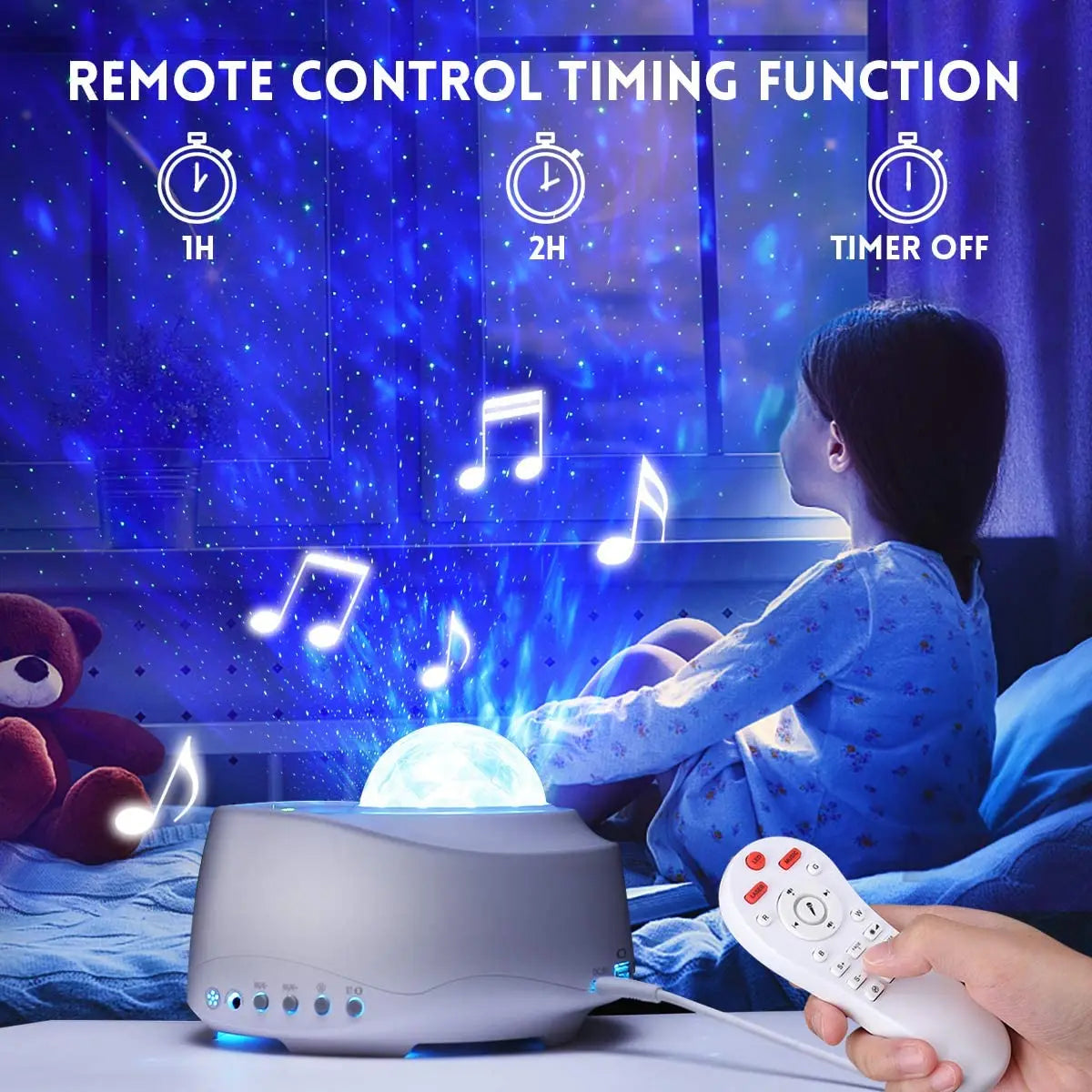 Premium APP Remote Voice Control Ocean Wave Led Star Projector Night Lamp Light, Lamp Night Led Lamp Light