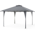 13 X 13 FT Pop up Gazebo with Portable Carrying Bag 8 Stakes and 4 Wind Ropes-Pink