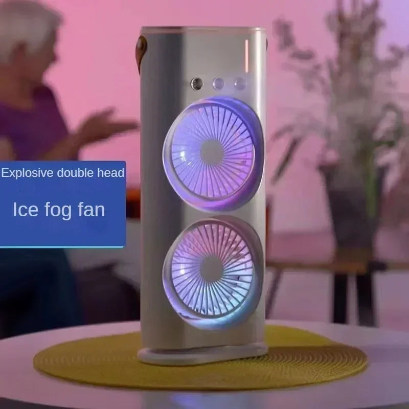 Fan Household Mini Air Cooler  Light Portable Humidifier Air Adjustment Fan for Office, Home