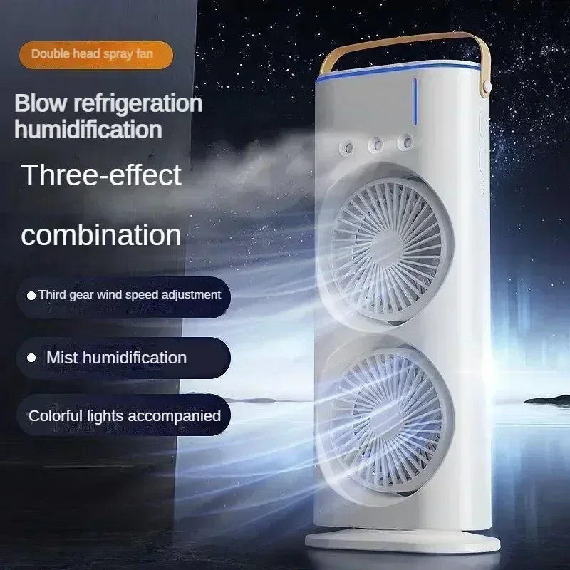 Fan Household Mini Air Cooler  Light Portable Humidifier Air Adjustment Fan for Office, Home
