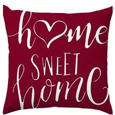 Home Decor Home Sweet Home & Geometric Floral Pillows Pattern Cushion Cover Suitable for Sofa Bedroom Car Pillow Cover