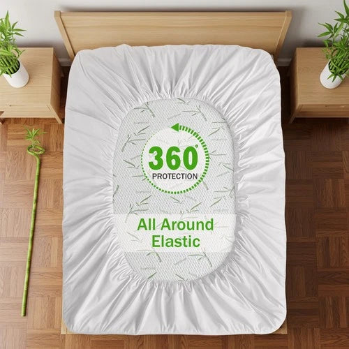 Bamboo Mattress Protector Hypoallergenic & Breathable Waterproof Mattress Cover