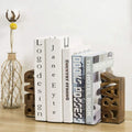 Rustic Burnt Brown Wood Tabletop " Read & Pray " Decorative Bookends, Set of 2