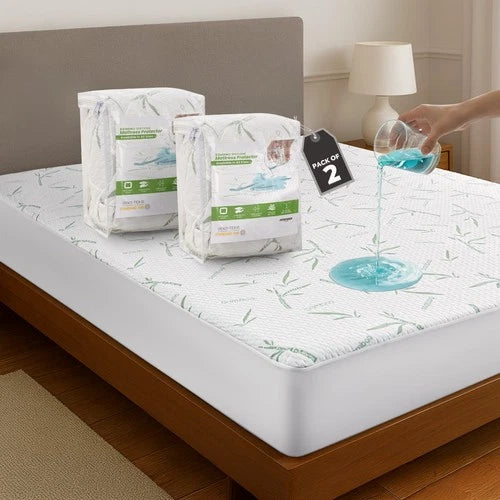 Bamboo Mattress Protector Hypoallergenic & Breathable Waterproof Mattress Cover